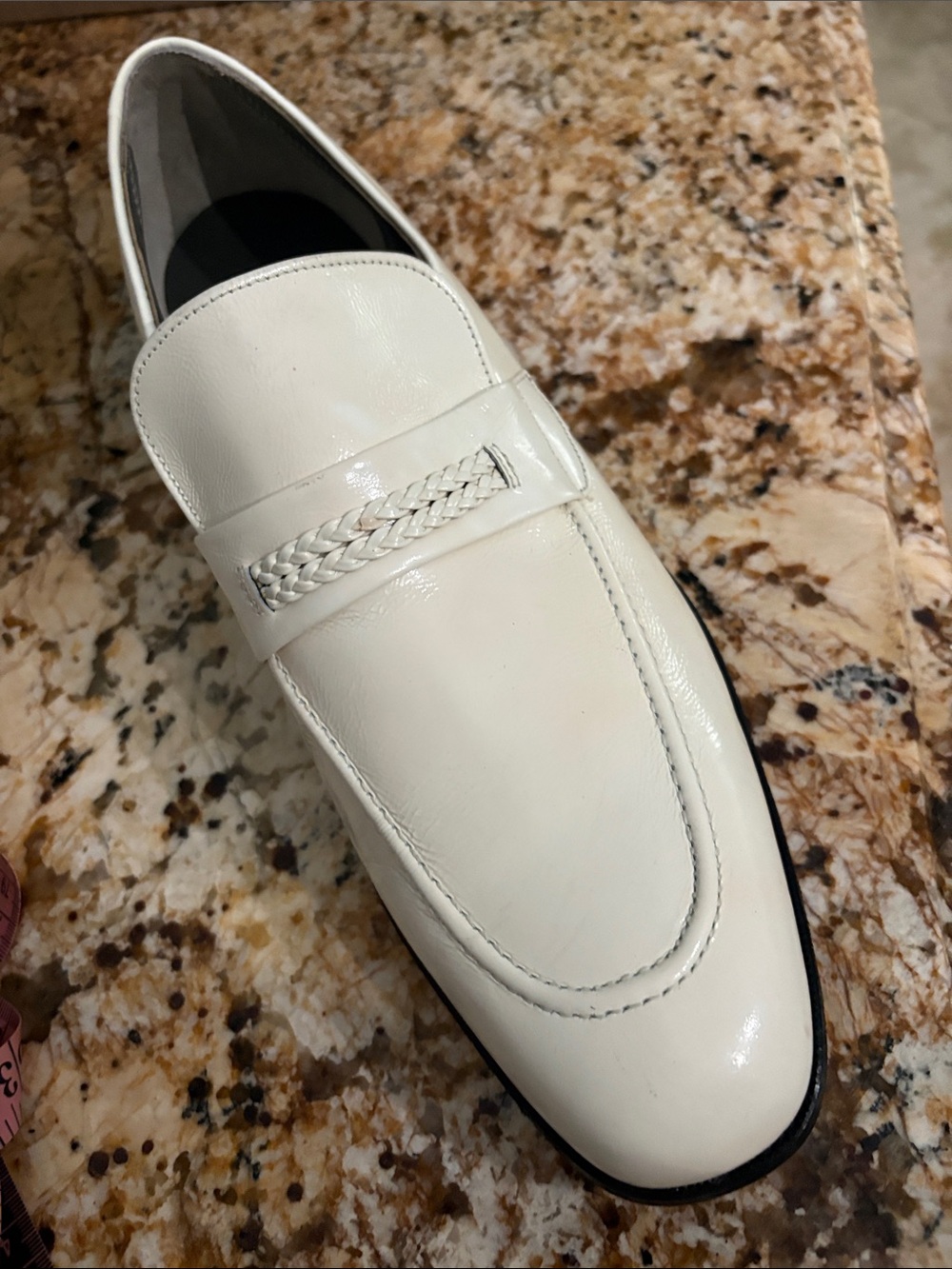 FootJoy White Leather Braided Strap Slip-On Loafers COUSIN EDDIE/ Ferris Buller
